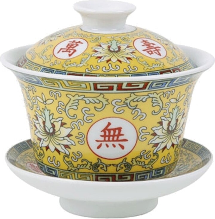 BigKitchen Yellow Longevity Porcelain Teacup and Saucer ShopStyle