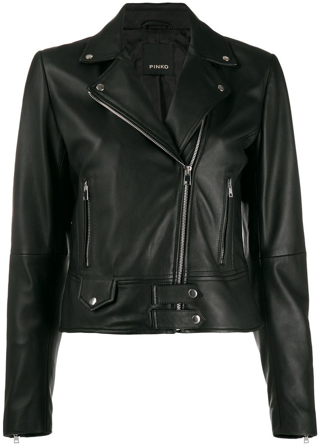 Pinko Short Biker Jacket - ShopStyle