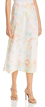 French Connection Cotton Tie-Dyed Midi Skirt