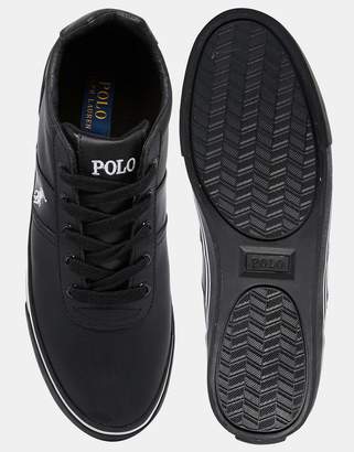 Polo Ralph Lauren Hanford leather trainers in black