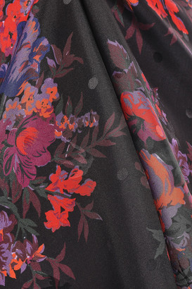 McQ Floral-print Silk-jacquard Mini Dress