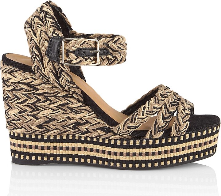 Castaner Fabi Raffia Wedge Sandals ShopStyle