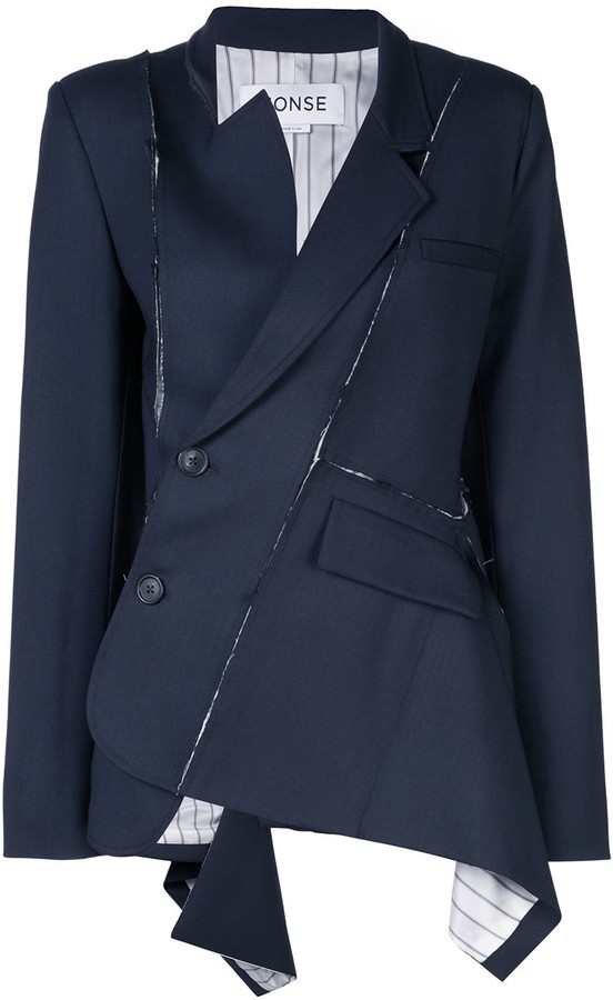 【MONSE】NAVY WOOL layered JACKET/BLAZER MONSE】NAVY WOOL layered JACKET/BLAZER