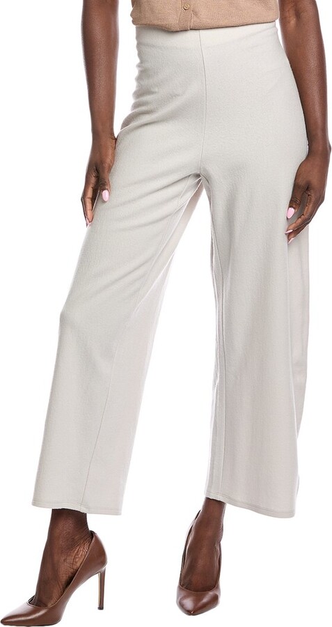 Eileen Fisher Jersey Ankle Wide Wool Pant
