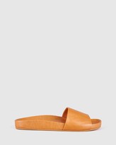 Thumbnail for your product : St Sana - Women's Brown Flat Sandals - Flo Slides - Size One Size, 40 at The Iconic