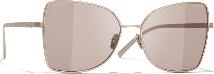 Chanel Irregular Sunglasses CH4263T Pale Gold/Beige - ShopStyle