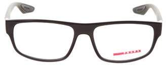 Prada Sport Rectangle Logo Eyeglasses