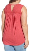 Thumbnail for your product : Lucky Brand Plus Size Women's Embroidered Pintuck Tank