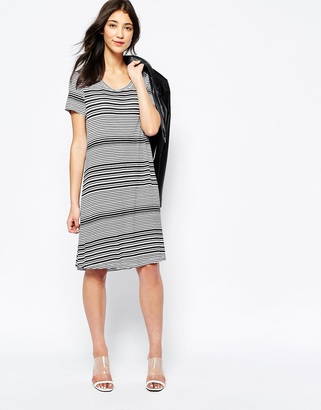 Vero Moda One Fashion By Striped Swing Midi Dress