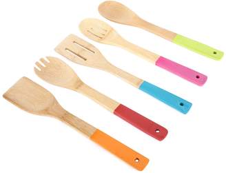 Core Home Colorful Bamboo Utensil 5-Piece Set