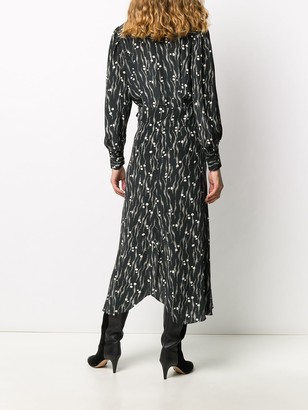 Isabel Marant Print Silk Midi Dress