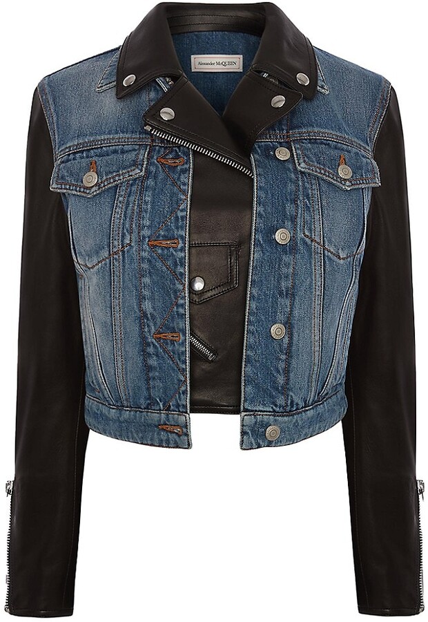 denim and leather jacket