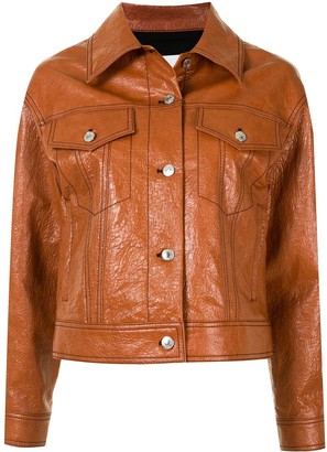 coated denim jacket womens