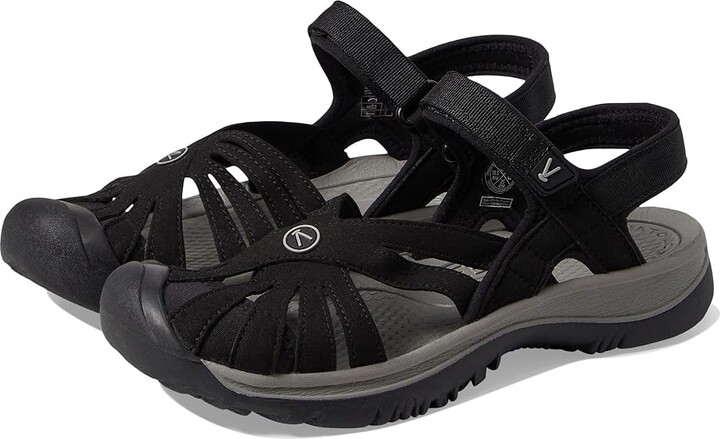 KEEN Rose Sandal Women's Shoes Black/Neutral Gray : 8.5 B - Medium, Textile