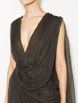 Thumbnail for your product : Lanvin Silk Draped and Gathered Dress