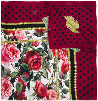 Dolce & Gabbana rose print scarf - women - Silk - One Size