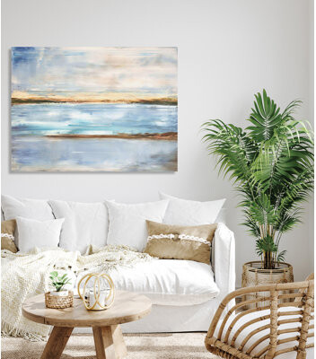 John Beard Collection Crystal Blue by John Beard - Artist Enhanced Canvas Print