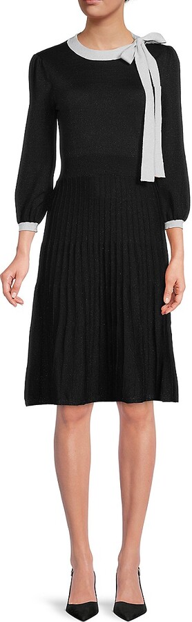 nanette lepore tie neck sweater dress