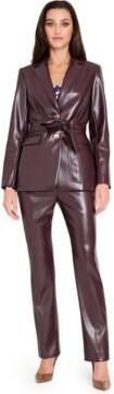 Tahari ASL Womens Long Sleeve Belted Jacket Mid Rise Full Length Pants