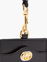 Thumbnail for your product : Gucci Marina Gg Leather Cardholder Strap - Black