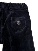 Thumbnail for your product : Tartine et Chocolat Bow Detail Cotton Velvet Trousers