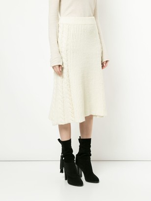 Muller of Yoshio Kubo Flared Knitted Midi Skirt