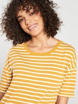 Thumbnail for your product : Very The Essential Three Quarter Sleeve Longline Top - Cream Mustard