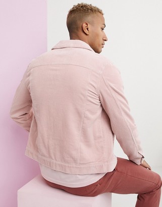 ASOS DESIGN cord western jacket in pink