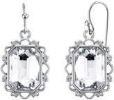 Thumbnail for your product : 1928 Faceted Simulated Crystal Rectangle Drop Earrings