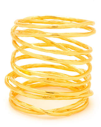 Gorjana Lola Tall Multi-Band Ring, Gold, Size 7