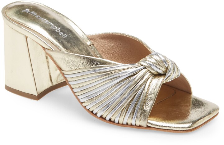 mélange raffia slide sandal jeffrey campbell