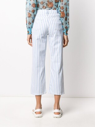 7 For All Mankind Alexa striped-print jeans