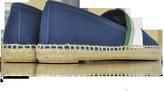 Thumbnail for your product : Tory Burch Laguna Navy Sea and Multicolor Canvas & Nubuck Flat Espadrilles