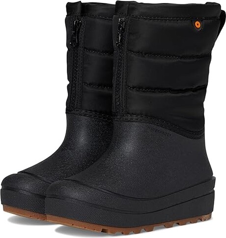 Bogs Snow Shell Zip - Solid (Toddler/Little Kid/Big Kid) Kids Shoes Black : 3 Little Kid M, Textile