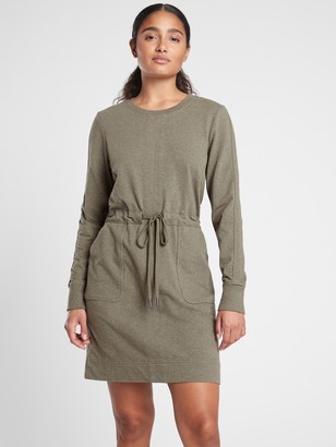 athleta studio cinch sweatshirt dress
