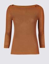 Thumbnail for your product : Marks and Spencer Cotton Rich Textured Scoop Neck Jumper