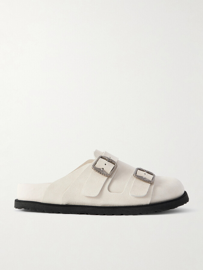 Birkenstock 1774 222 West Suede Clogs - Cream