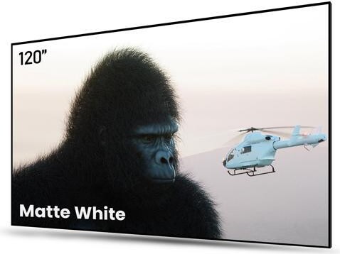 AWOL Vision 120 inch 16:9 Fixed Frame Projector Screen, 4K / 8K UHD, Matte White
