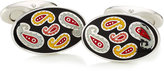 Thumbnail for your product : Etro Silver Cufflinks with Enamel Paisley Patterning
