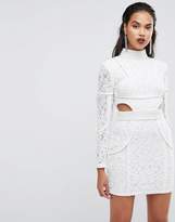 Thumbnail for your product : boohoo Premium High Neck Piped Bodycon Dress