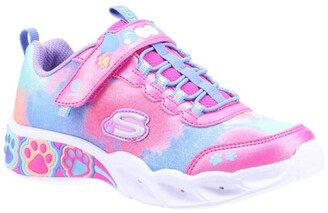 Skechers Girls Lil Bobs Paw Print Shoes (Pink/Blue/White) - ShopStyle