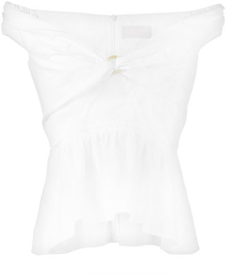Peter Pilotto bardot ring blouse - women - Cotton - 6
