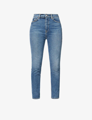 GRLFRND Piper skinny high-rise stretch-denim jeans