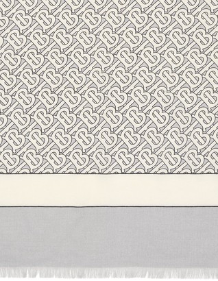 Burberry Monogram Print Cashmere Scarf