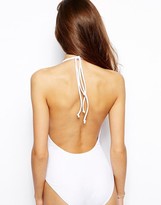 Thumbnail for your product : ASOS Plunge Halter Swimsuit