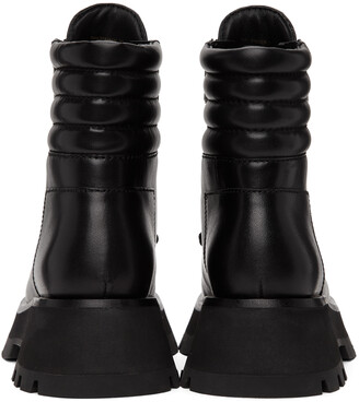 3.1 Phillip Lim Black Double Zip Lug Sole Kate Boots