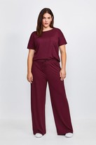 Thumbnail for your product : Karen Millen Curve Lounge Jersey Viscose Wide Leg Trousers