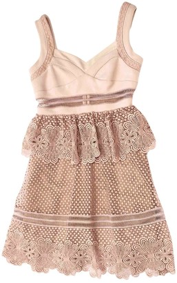 self portrait beige dress