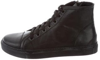 Anine Bing Leather High-Top Sneakers