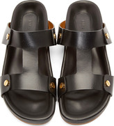 Thumbnail for your product : Chloé Black Leather Slip-On Sandals